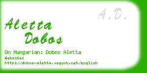 aletta dobos business card